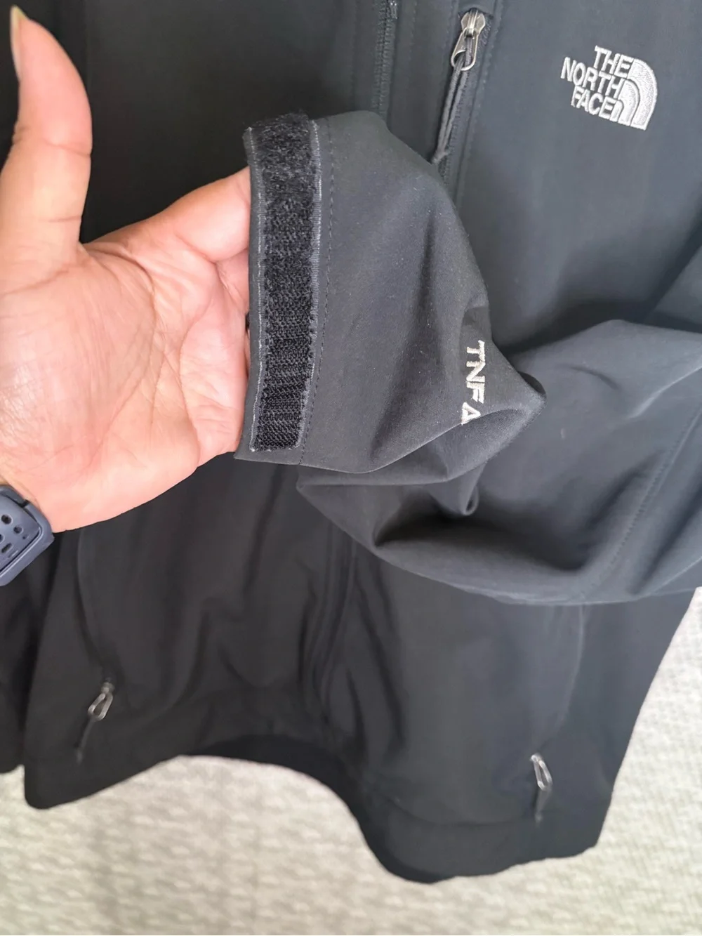 The North Face Mens Jacket Black Full Zip Coat Size Large
